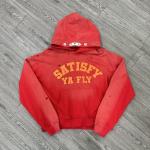 Custom Pullover Hoodie Distress Vintage Acid Wash French Terry Screen Print Oversized Rhinestone Hoodie for sale