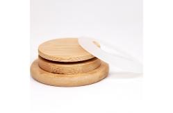 China                  70mm/86mm Friendly Mason Lids Reusable Bamboo Caps Tops with Straw Hole              supplier
