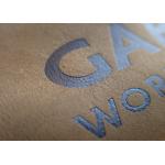 Custom Embossed Leather Patches Brand Name Tan Color Genuines For Jeans for sale