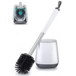 TPR Soft Bristle Silicone Toilet Bowl Brush With Holder ISO9001 for sale
