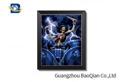 China Grimace Theme 3D Lenticular Pictures With Black Plastic Frame / Lenticular Photo Printing supplier
