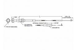 China Heavy Duty Marine Control Cables , Push Pull Control Cable Mixture 565 - 558 Series supplier