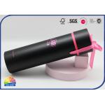Wine Bottle Paper Packaging Tube Matte Lamination With Ribbon Handles for sale