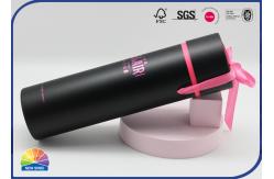 China Wine Bottle Paper Packaging Tube Matte Lamination With Ribbon Handles supplier