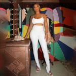 Elastic Shaping High Waisted Leather Leggings for sale