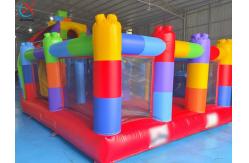 China Customized LEGO Block Splicing Inflatable Bouncy House With Slide Combo For Kids supplier