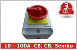 China Waterproof IP65 Rotary Isolator Switch / 2 Pole 3 Pole Disconnect Switch supplier
