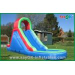 Inflatable Slip And Slide With Pool Park Commercial Funny Outdoor Inflatable Jumper And Inflatable Slide For Kids for sale