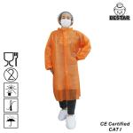 Breathable Plus Size Disposable Lab Coat SPP 35g/M2 For Hygiene Industry for sale
