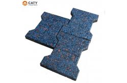 China Outdoor Interlocking Rubber Deck Paver Thick 20-50mm Soundproof supplier
