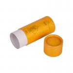 Yellow Stamping Small Cardboard Paper Tube Packaging Coffee Tea for sale