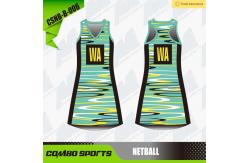 China BSCI Team Sport Uniforms , 175gsm A Line Netball Dresses Quick Drying supplier