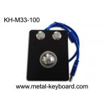 Panel Mount Industrial Pointing Device Black Metal Trackball IP65 Smooth Operation for sale