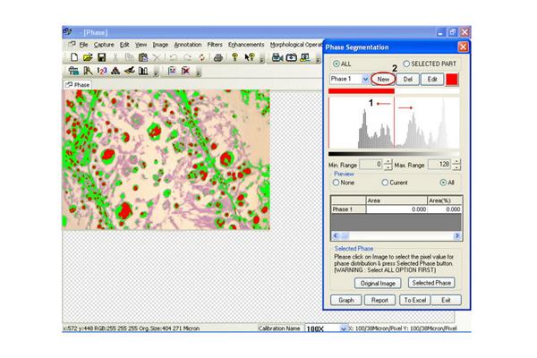 Metallurgical Image Analysis Measuring Software With Edge Detection