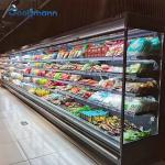 LED Vegetable Display Cooler , Fruit Open Air Merchandiser Cabinet Refrigerator for sale