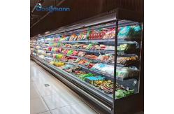 China LED Vegetable Display Cooler , Fruit Open Air Merchandiser Cabinet Refrigerator supplier
