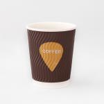 Disposable Ripple Paper Coffee Cups 8oz Paper Juice Cup Customized Size for sale