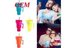 China Popcorn Container With Straw Food Safe Popcorn Bucket supplier