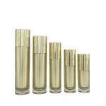 100ml 120ml Cosmetic Pump Bottle Empty Plastic Lotion Gold  Acrylic Hot Stamping for sale