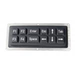 black 12 keys silicone industrial keypad with green backit USB interface