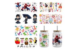 China Removable Decal UV DTF Cup Wrap Transfers Fade Resistant Waterproof supplier