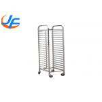 RK Bakeware China Foodservice NSF 470*620 REVENT Double Oven Baking Tray Rack Trolley Stainless Steel GN1/1 Pan Trolley for sale