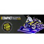 RGB LED Four Player Virtual Reality Motorcycle , Black VR Amusement Game Machine