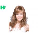 20 Inch Blond Brown Long Natural Look Synthetic Hair Wigs For Women for sale