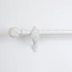 Custom Curtain Rod Set Single Bracket Four Leaf Flower Curtain Rod Finials for sale