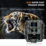 Surveillance camera KW591 no-glow with dual sensors 1080P waterproof IP67 0.4s trigger up to 512GB storage for hunting for sale