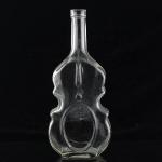 700ml Guitar Shaped Glass Bottles With Cork Cap for Clear or Customized Vodka Whisky for sale