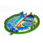 Big Inflatable Water Park For Adults / Blow Up Water Slide With Pool for sale
