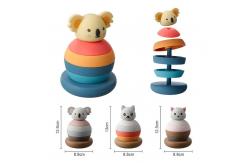 China Customizable Educational Silicone Stacking Blocks Match Stacks Game Blocks Montessori Toys supplier