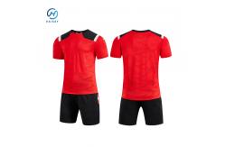 China Adult Football Jersey - Lightweight Polyester Mesh, Vibrant Red, Match Ready, Moisture-Wicking supplier