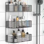 Bathroom Washstand 2.5mm Wall Storage Basket Bath Toilet Perforation Free Hanging for sale
