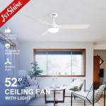 3 Blades 3 Speed Reversible Remote Control Modern Ceiling Fan For Bedroom for sale