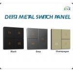 Metal Switch Panel KNX Wall Switch Gold / Black / Grey Color UK Standard for sale