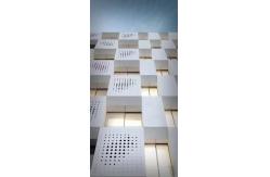 China Office Building Aluminum Window Grilles Metal Perforated Plate 600 X 600MM supplier