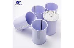 China 200 Gram 300 Gram Tin Box Round Purple 320ml Round Tin Containers supplier