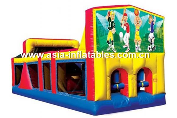 Inflatable Obstacle Challenges Games In Sport Theme For Adults