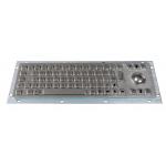 69 keys compact format IP65 static stainless steel keyboard with optical trackball