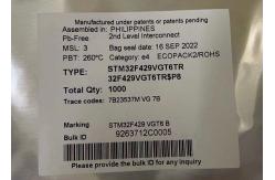 China STM32F429VGT6TR 32Bit Single Core Microcontroller IC 100LQFP Integrated Circuit Chip supplier