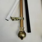 Gold 22 Inch Luxury 0.35mm Steel Pipe Curtain Rods for sale
