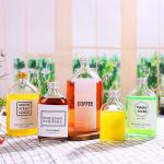 Sturdy Empty Soda Bottles , Flat Small Juice Bottles With Screw Metal Cap