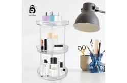 China 3 Tier Transparent Easy to Assemble Turntable Lazy Susan Cosmetic Makeup Organizers supplier