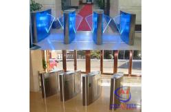 China Coin access and Barcode Flap barrier gate of visitor  ticketing management system supplier
