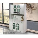Solid Wood Wine Cabinet Space Saving With Chic White Finish for sale