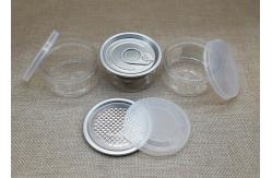 China Mini Plastic Food Containers With Lid Easy Open Can Herb Tea Packaging supplier