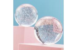 China Customized Clear Glitter Ball Shiny Arylic Ball Glitter Powder Resin ball supplier