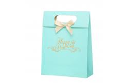 China Custom Promotional Flat Bottom Paper Bags Champion Printing Die Cutting Handles supplier